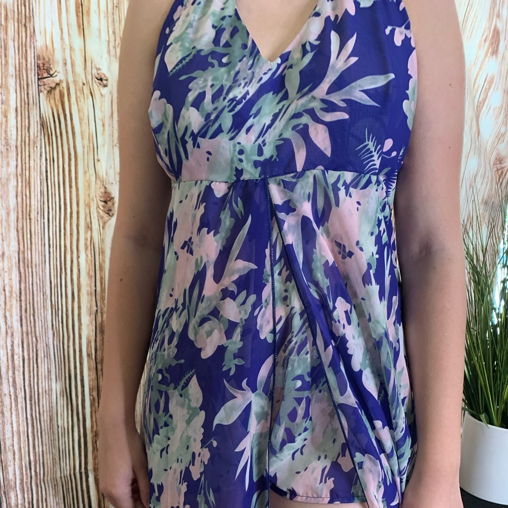 3XL, blue, halter dress.